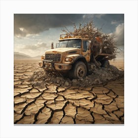 Truck In The Desert 13 Canvas Print