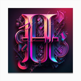 Letter H 4 Canvas Print