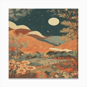 Moonlight Landscape Canvas Print