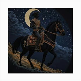 Man On Horseback Canvas Print