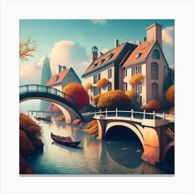 Autumn Bridge Canvas Print