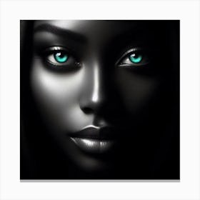 Black Woman With Green Eyes 4 Canvas Print
