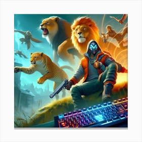 Lions And Lions Canvas Print