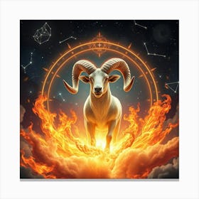 Ram Zodiac Sign 12 Canvas Print