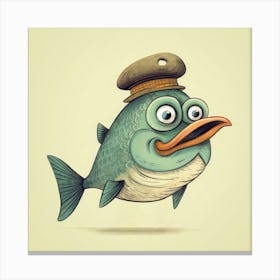 Cartoon Fish 4 Canvas Print