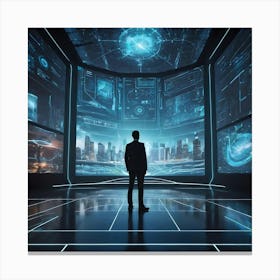 Futuristic Businessman 16 Canvas Print