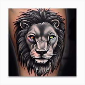 Lion Tattoo Canvas Print