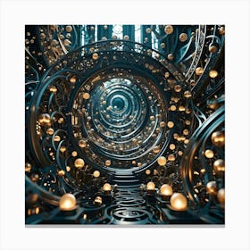 Genius, Madness, Time And Space 15 Canvas Print