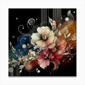 Abstract Floral Painting 3 Canvas Print