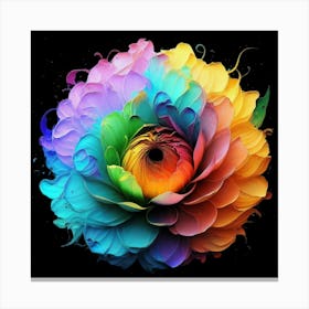 Rainbow Flower 3 Canvas Print