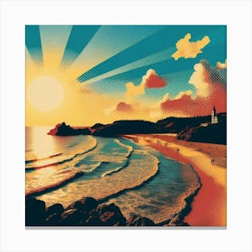 Sunset At The Beach Canvas Print