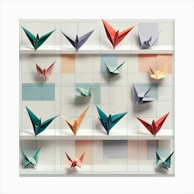 Origami Birds Canvas Print