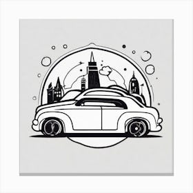 Car In The City 3 Canvas Print