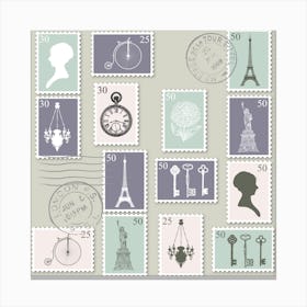 Postage Stamps Postage Stamps Canvas Print
