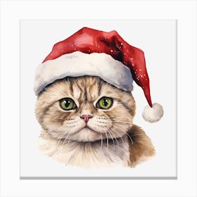 Santa Cat 36 Canvas Print