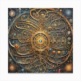 Genius, Madness, Time And Space 57 Canvas Print