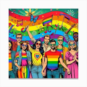 Rainbow People Canvas Print