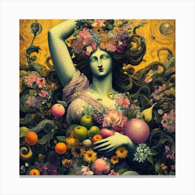 Goddess Of Fruit Canvas Print