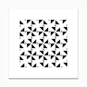 Black And White Triangles Canvas Print