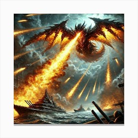 Blaze Wyverns Scorching Dive Attack Canvas Print