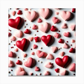 Red And Pink Hearts Canvas Print