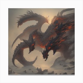 Dragon Monster Fantasy Gaming Canvas Print