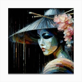 Creativel Geisha Illustration 169 Canvas Print