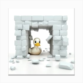 Duck In A Brick Wall Canvas Print