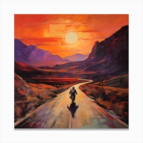 Riding Into The Sunset Canvas Print