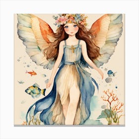 Under The Sea Fairy Canvas Print