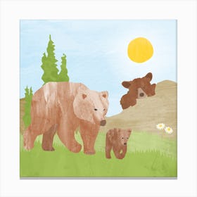 Family Bear Canvas Print