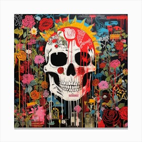 Day Of The Dead Skull 15 Canvas Print