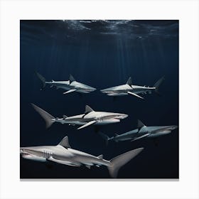 Sliver Sharks S 9393bcf1 877d 4f8b 917b 9203ca6ea6c6 Canvas Print