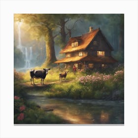 House In The Woods Canvas Print