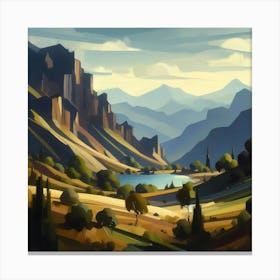 Landscape Painting 96 Canvas Print