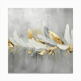 Gold Feathers Canvas Print