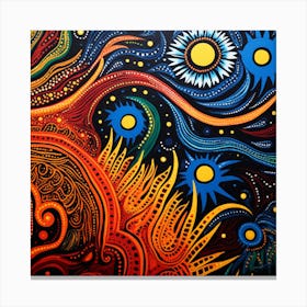 Psychedelic Sun Canvas Print