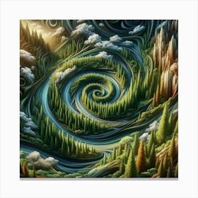 Spiral Forest 1 Canvas Print