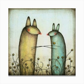 Two Rabbits Canvas Print