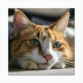 Cat Laying Down Canvas Print