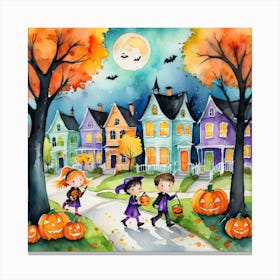 Halloween Kids Canvas Print