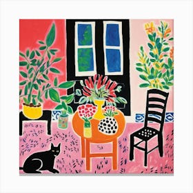 Cat In The Room 6 Canvas Print