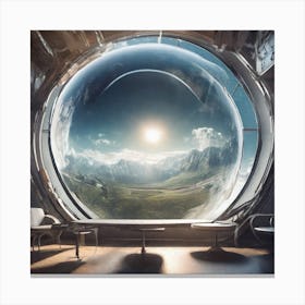 Spaceship Window Canvas Print