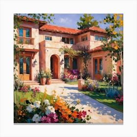 Sunny Day House Canvas Print