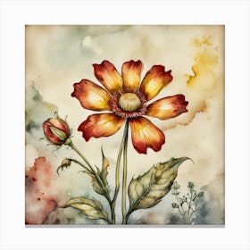 Watercolor Flower Canvas Print