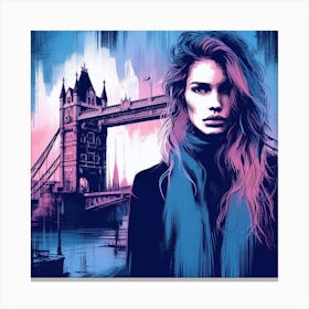 Woman in Tower Bridge2 Canvas Print