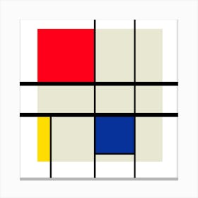 Mondrian Comp C3 Sq Canvas Print