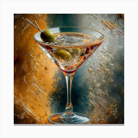 Vintage Cocktail Art Print: A Motivational Watercolor_FY_IN_01 Canvas Print