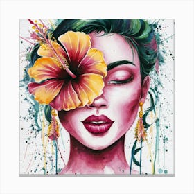 Hibiscus Flower Canvas Print