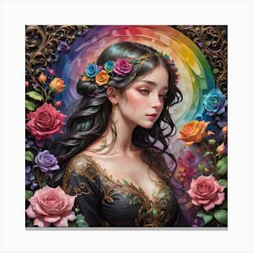 Rainbow Girl Canvas Print